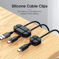Vothoon Cross Cable Organizer Clip Silicone USB Cable Winder Flexible Cable Management Clips Cable H