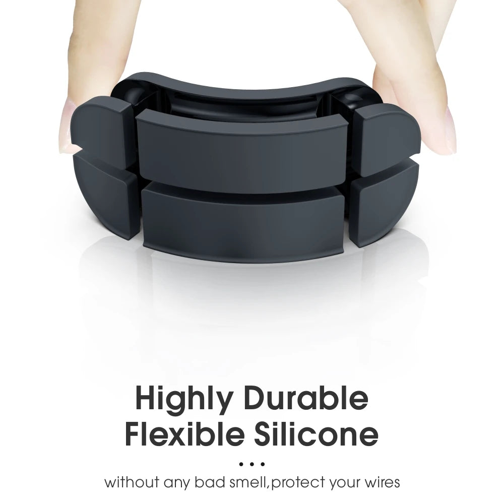 Vothoon Cross Cable Organizer Clip Silicone USB Cable Winder Flexible Cable Management Clips Cable H