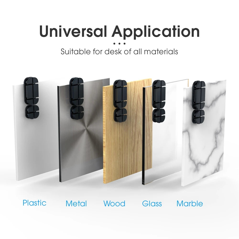 Vothoon Cross Cable Organizer Clip Silicone USB Cable Winder Flexible Cable Management Clips Cable H