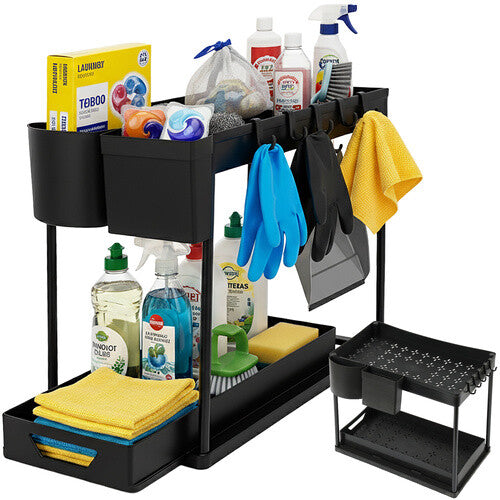 2-Tier Pull-Out Under-Sink Cabinet Organizer
