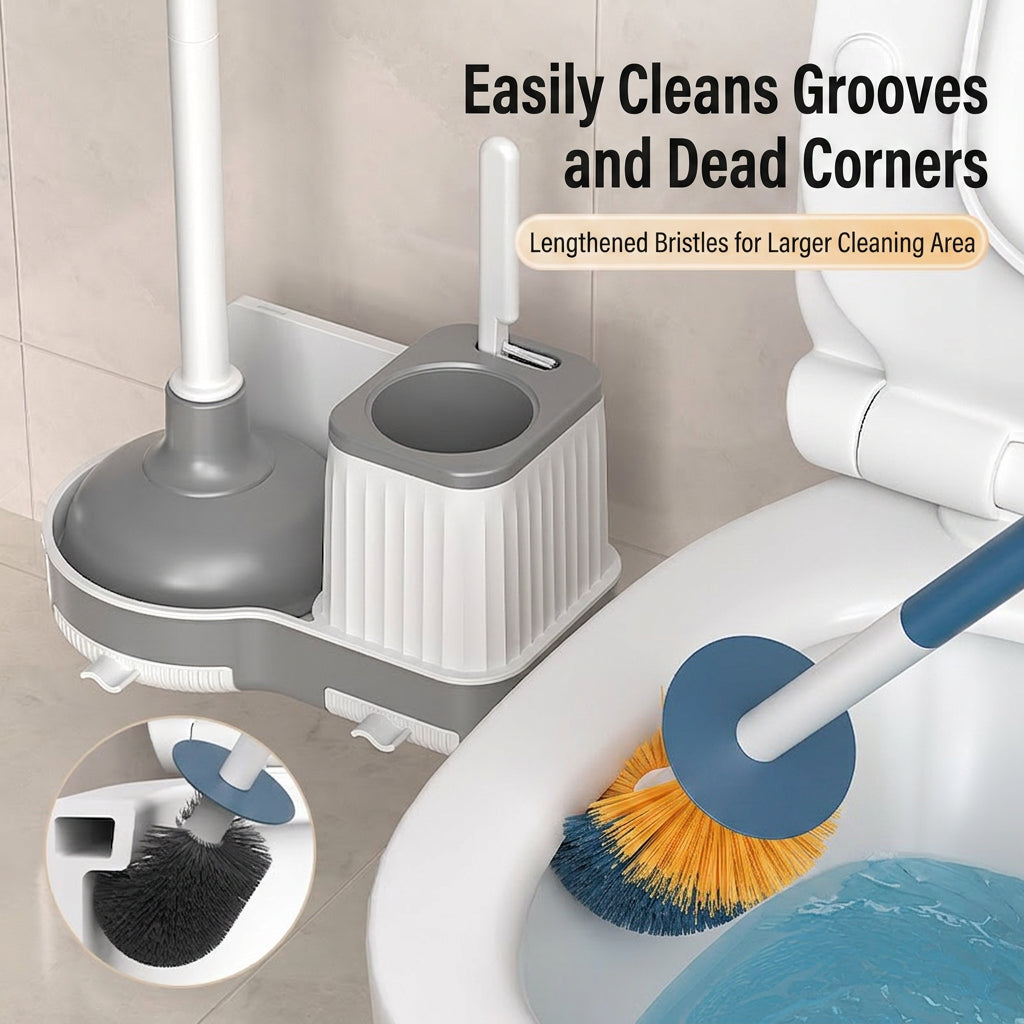 Toilet Brush and Plunger Set