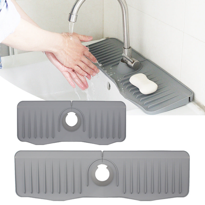 Silicone Faucet Splash Guard and Drying Mat