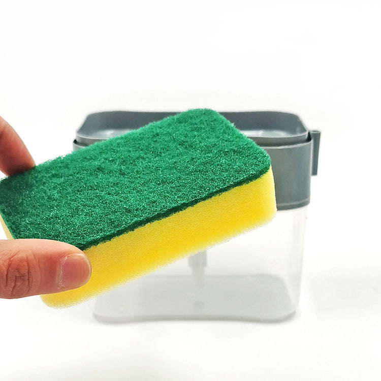 Refillable Dish Soap Dispenser with Sponge Holder