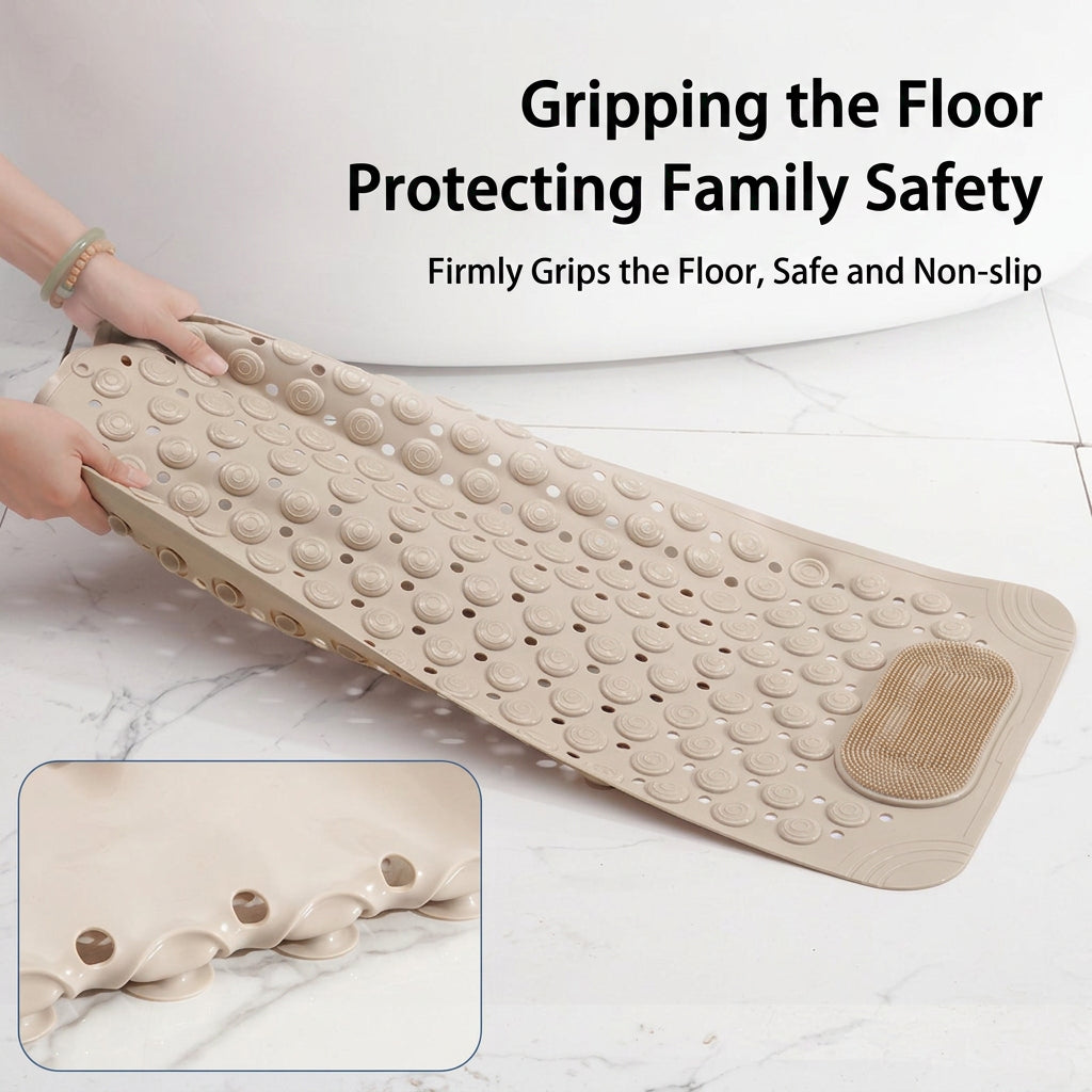 Non-Slip Bath Mat with Suction Cups