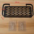 Minimalist bathroom black aluminum alloy triangular rectangular non perforated bathroom storage corn