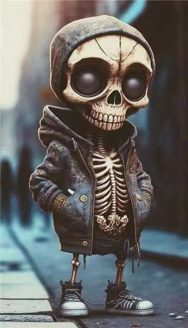 Halloween Cool Skeleton Figurines Halloween Skeleton Doll Resin Ornament Home