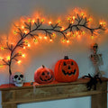 Halloween LED Willow Vine String Light Cool Cartoon Bat Pumpkin Decoration For