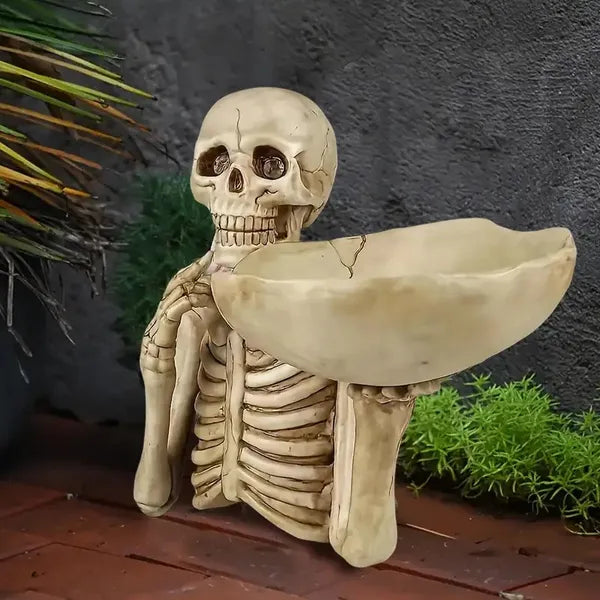 Skull Storage Tray, Halloween Decor, Resin Material, Vivid Skeleton Shape