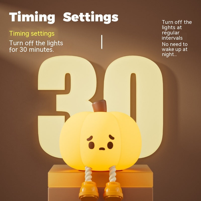 Home Decor Halloween Pumpkin Night Light Cute Soft Silicone Lamp Touch Dimmable