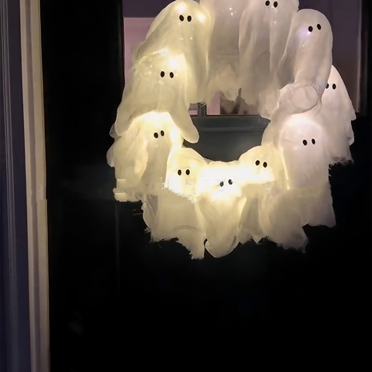 Halloween Decorations Ghost Wreath Cute Ghost Halloween Door Sign For Door