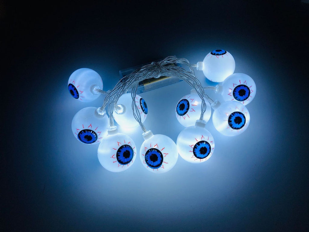 Halloween LED Eyeball Light String 10 Pcs LED Ghost Eye Light Warm Cold