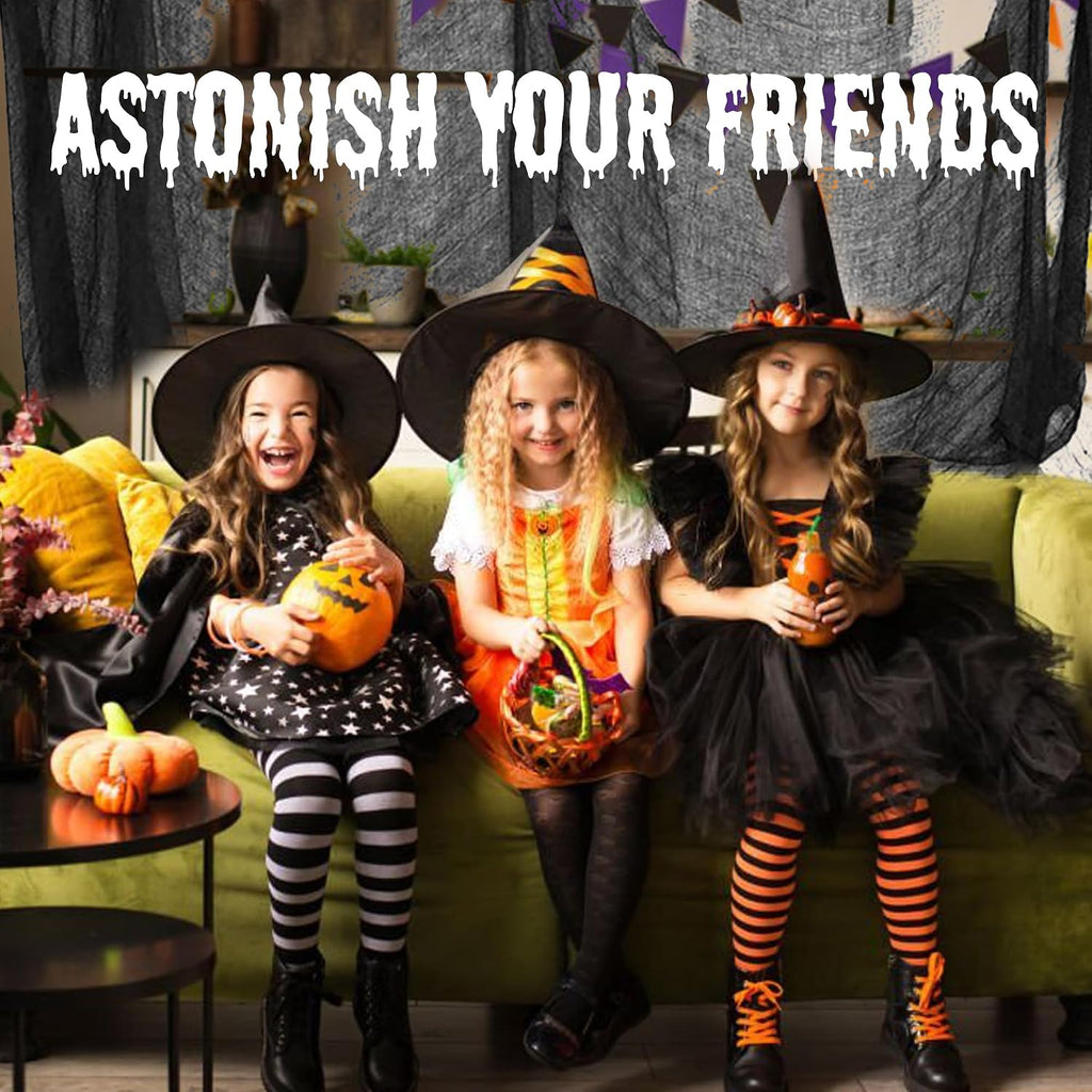 48 X 240 Inch Halloween Creepy Cloth, Black Spooky Cheesecloth Tapestry For