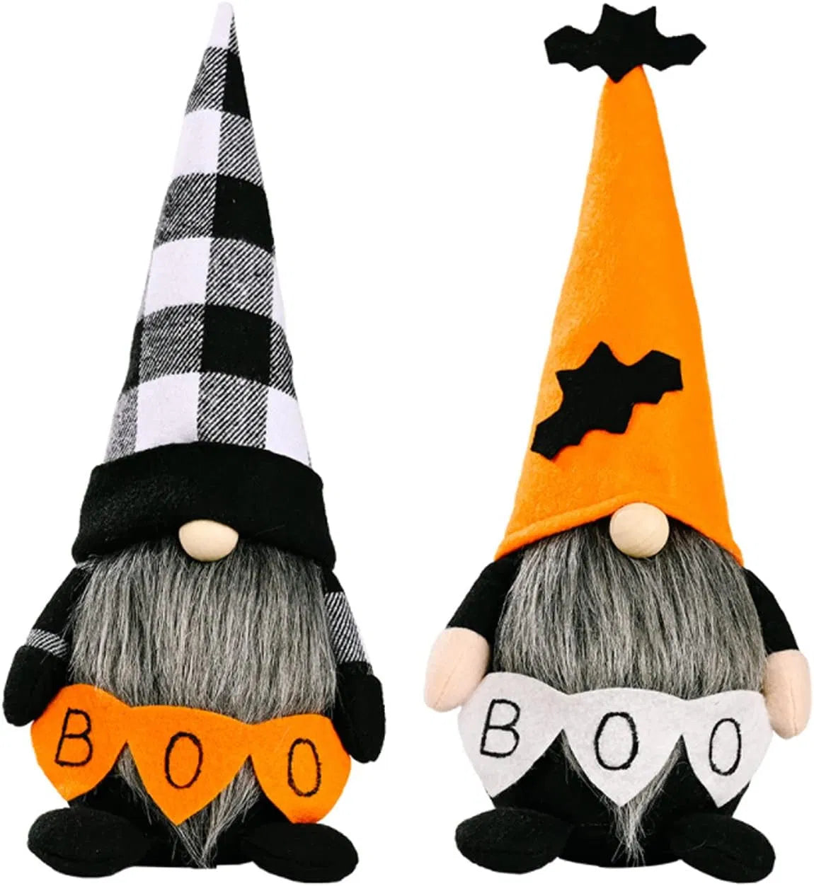 2 Pack Halloween Gnomes Plush Decor,Handmade Witch Swedish Tomte Gnome Nisse
