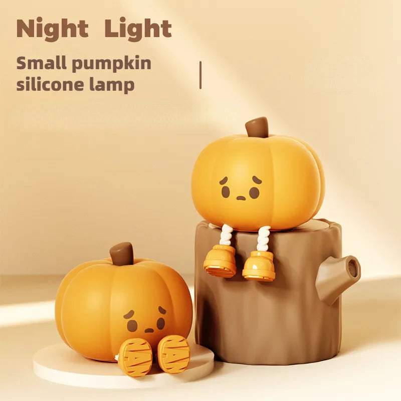 Home Decor Halloween Pumpkin Night Light Cute Soft Silicone Lamp Touch Dimmable