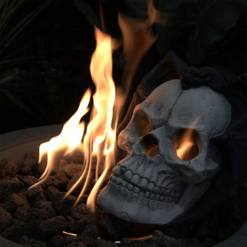 Fire Pit Demon Skull Gas Log For Ventless Vent Free, Propane, Gel, Ethanol